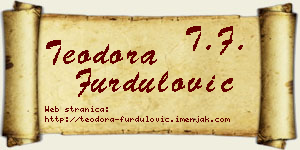 Teodora Furdulović vizit kartica
